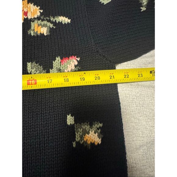 Eddie Bauer vintage floral needlepoint knitted sweater - EUC - Picture 8 of 10